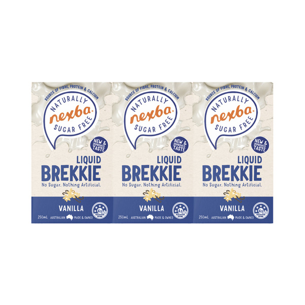Nexba Liquid Brekkie Vanilla 3x250mL | 750mL