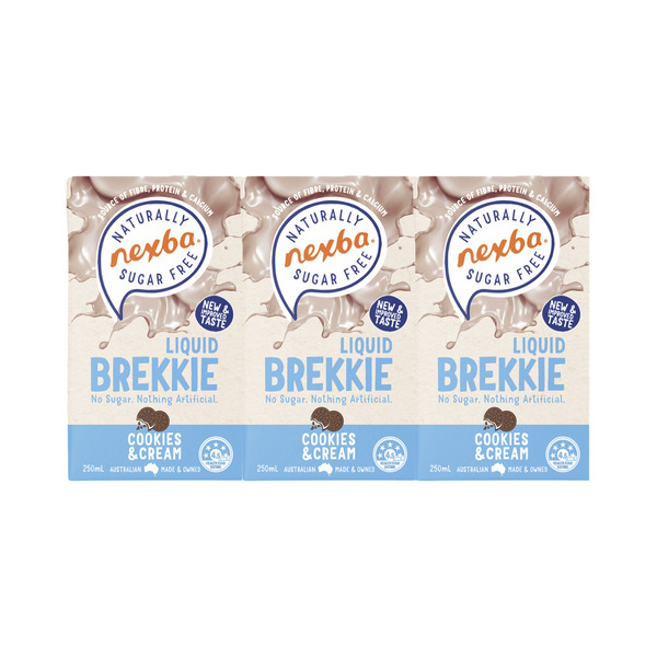 Nexba Liquid Brekkie Cookies & Cream 3X250mL | 750mL