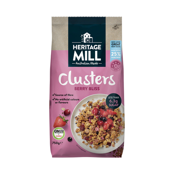 Calories in Heritage Mill Clusters Berry Bliss