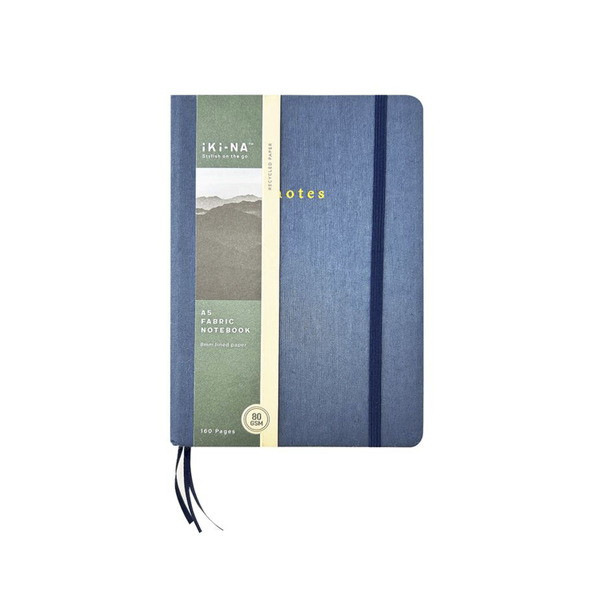 Iki- Na A5 Fabric Hardcover Notebook 3 Assorted