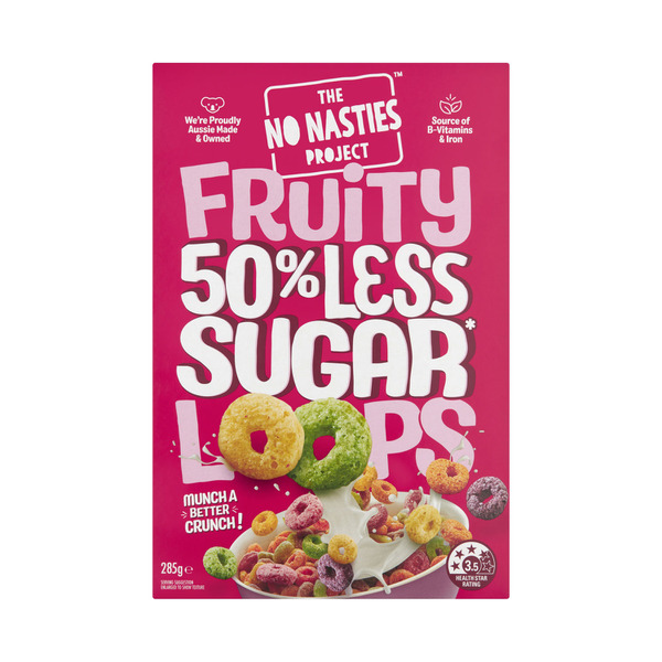 The No Nasties Project 50% Less Sugar Cereal Fruity Loops | 285g