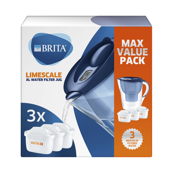 BRITA MAXTRA+ replacement water filter cartridges, compatible with all  BRITA jugs -reduce chlorine, limescale and impurities for great taste -  single