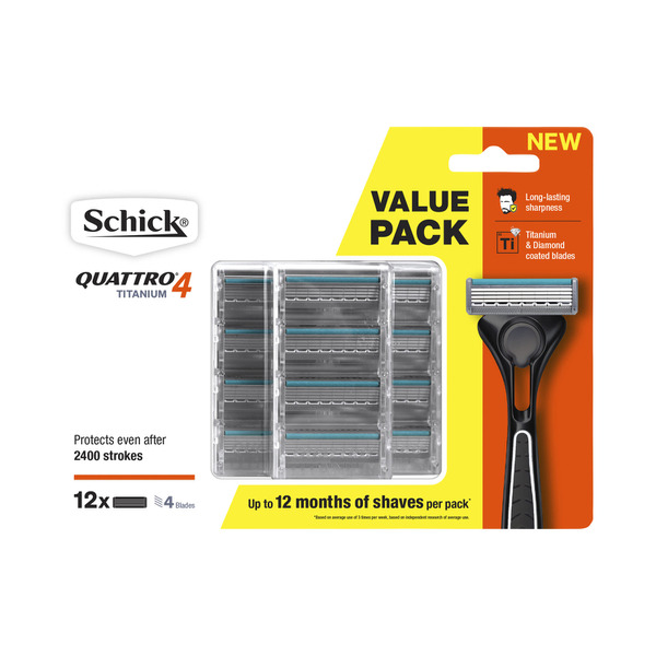 Schick Quattro 4 Titanium Razor Blades