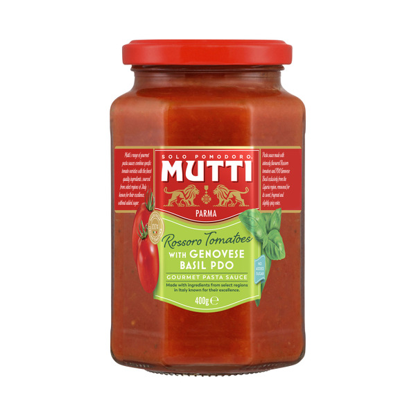 Mutti Pasta Sauce Rossoro Tomatoes & Genovese Basil