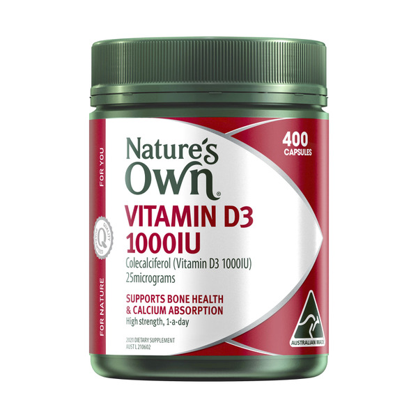 Nature's Own Vitamin D 1000IU   Capsules