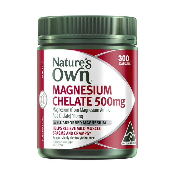 Nature's Own Magnesium Chelate 500mg Capsules