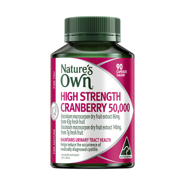 Nature's Own High Strength Cranberry 50000mg Capsules