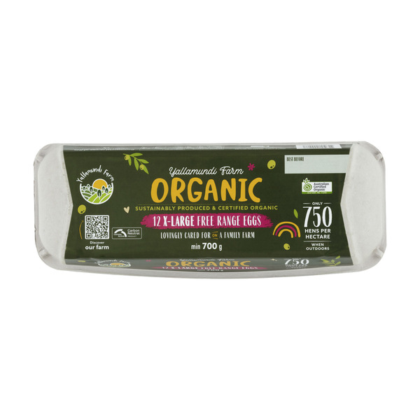 Organic Free Range Eggs 12 Pack