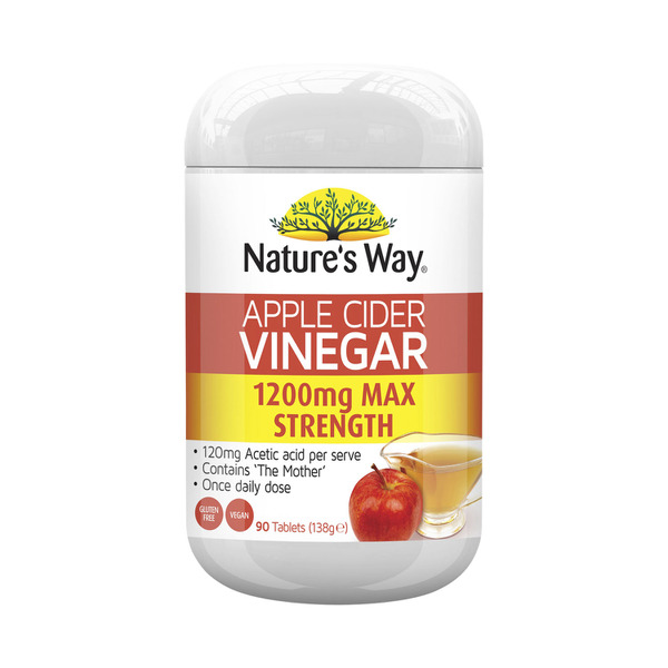 Nature Way Max Strength Apple Cider Vinegar 1200mg | 90 pack