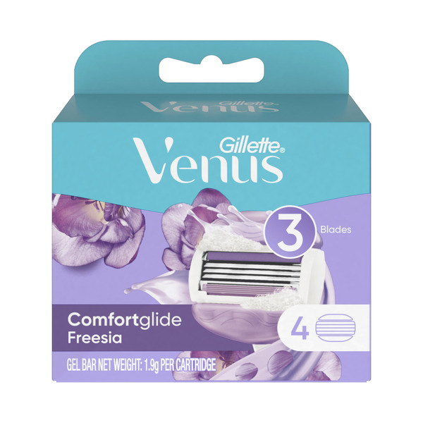 Gillette Venus Comfortglide Freesia Razor Blades Refill | 4 pack