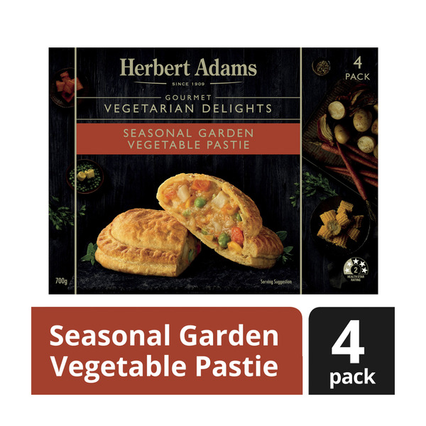 Herbert Adams Seasonal Garden Vegetable Pastie 4 pack