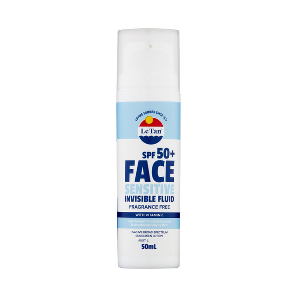 Le Tan Face Sensitive Invisible Fluid SPF50+