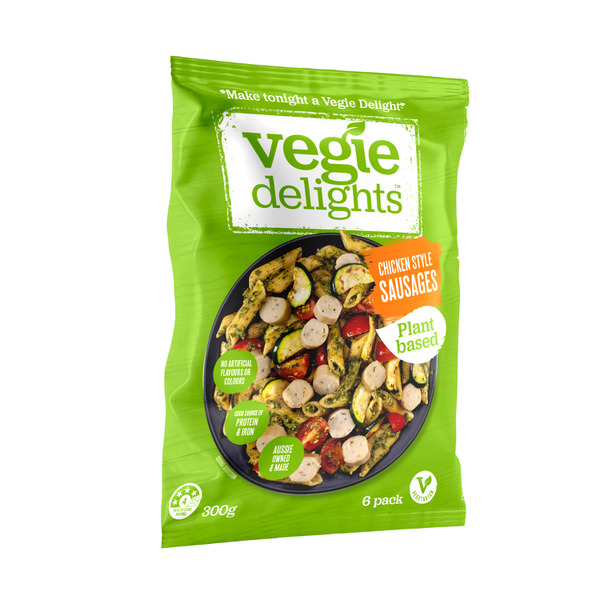 Buy Vegie Delights Plant Based Chicken Style Sausages 300g Coles