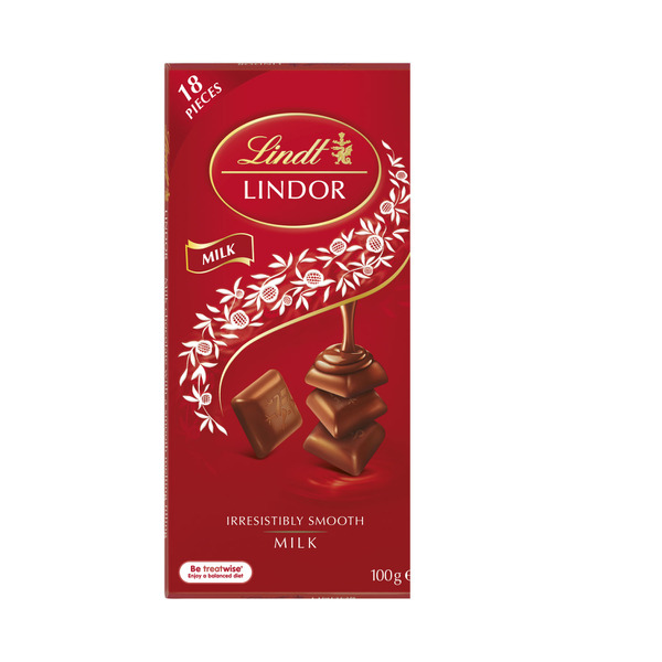 Buy Lindt Lindor Milk Chocolate Block 100g | Coles