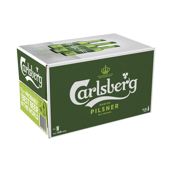 Buy Carlsberg Green Bottle 330mL 24 Pack | Coles