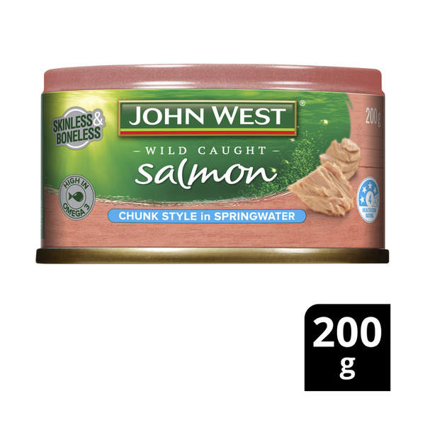 Calories in John West Salmon Skinless & Boneless Springwater