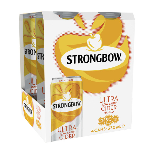Strongbow Ultra Mango Cider Can 330mL | 4 Pack