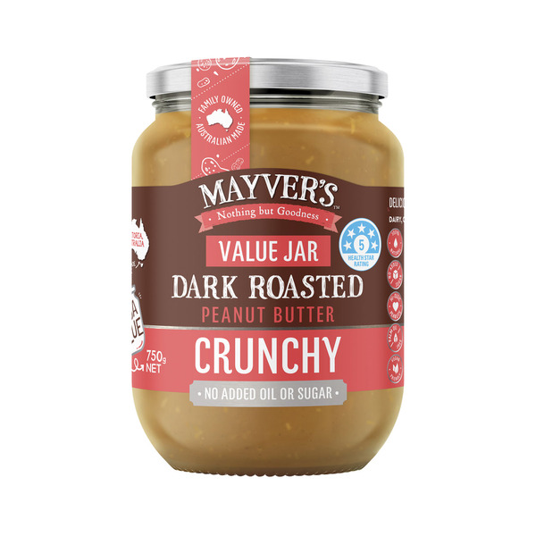 Buy Mayver's drk rst crunchy Dark Roast Crunchy Peanut Butter 750g | Coles