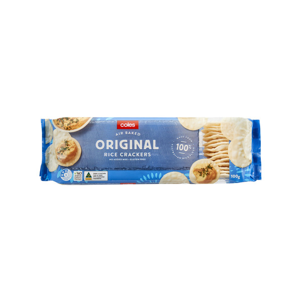 Buy Coles Plain Rice Crackers 100g Coles