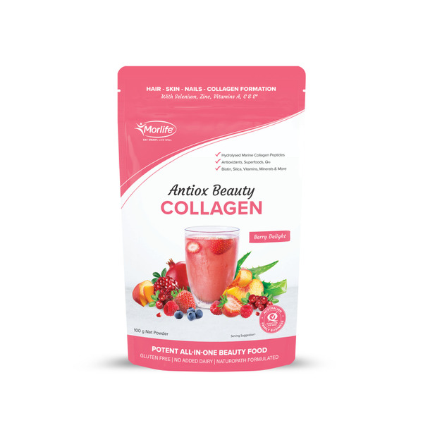 Calories in Morlife Antiox Beauty Collagen Berry Delight Powder