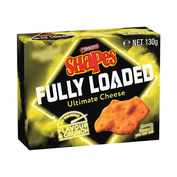 Arnott's Shapes Fully Loaded Crackers Ultimate Cheese