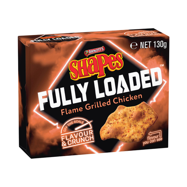 Arnott's Shapes Fully Loaded Crackers Flame Grilled Chicken