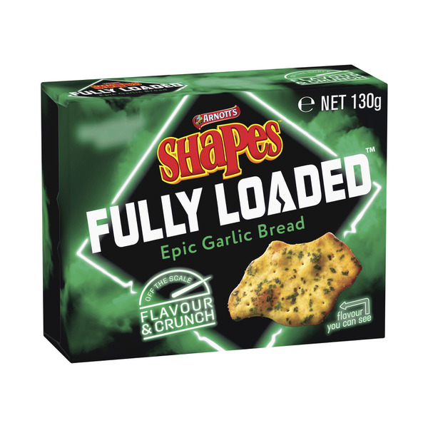 Arnott's Shapes Fully Loaded Crackers Garlic Bread