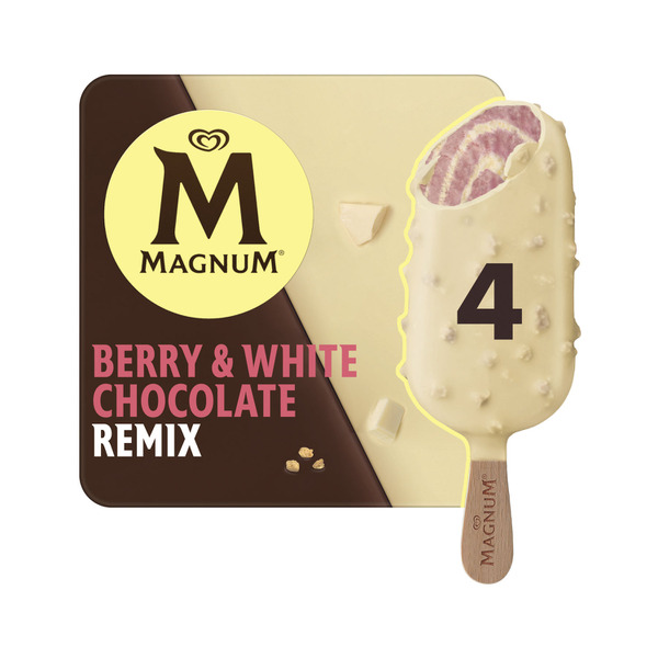 Magnum Berry & White Chocolate Remix Ice Cream 4 Pack