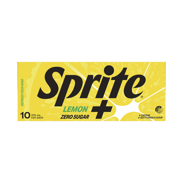 Sprite Lemon Plus Zero Sugar Cans 10x375mL | 10 pack