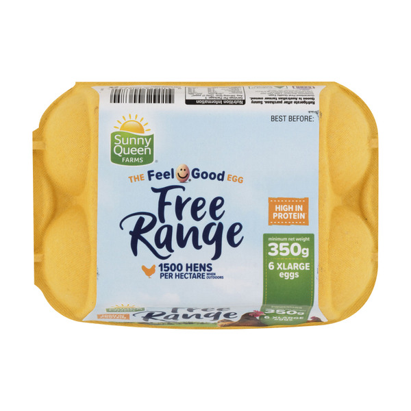 Free Range X Large Eggs 6 pack