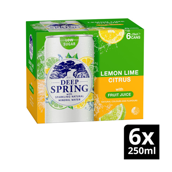 Buy Deep Spring Natural Mineral Water Lemon Lime Citrus Multipack Mini ...