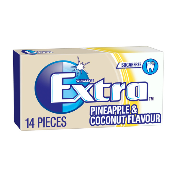 Calories in Extra Pineapple & Coconut Sugar Free Chewing Gum