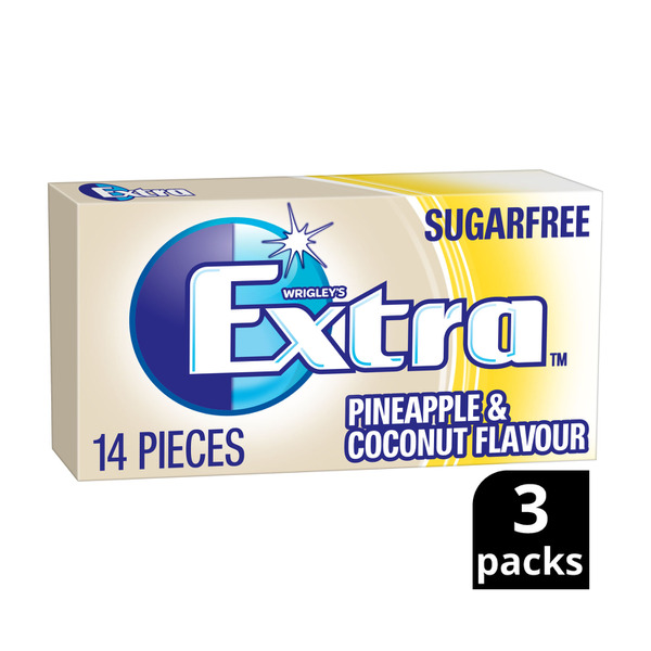 Calories in Extra Envelope Pineapple And Coconut Gum