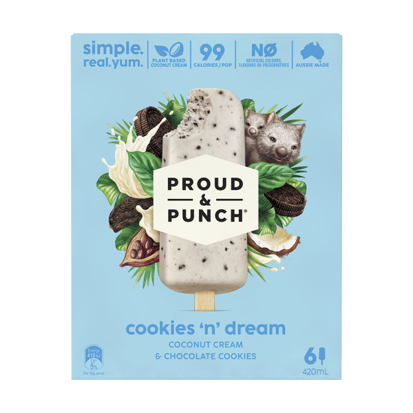 Calories in Proud & Punch Cookies & Cream 6 Pack