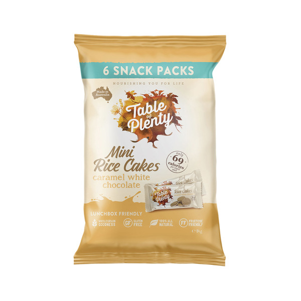 Table Of Plenty Multipack Snack Pack Mini Rice Cake Salted Caramel 6 Pack