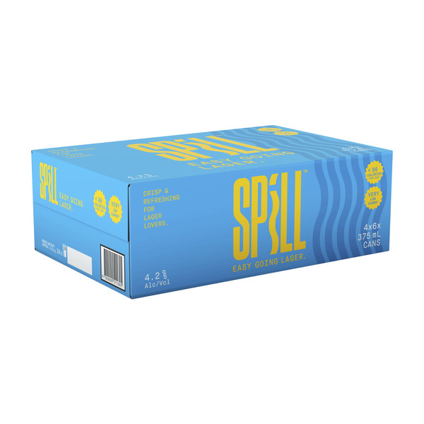 Spill Easy Going Lager Can 375mL | 24 Pack