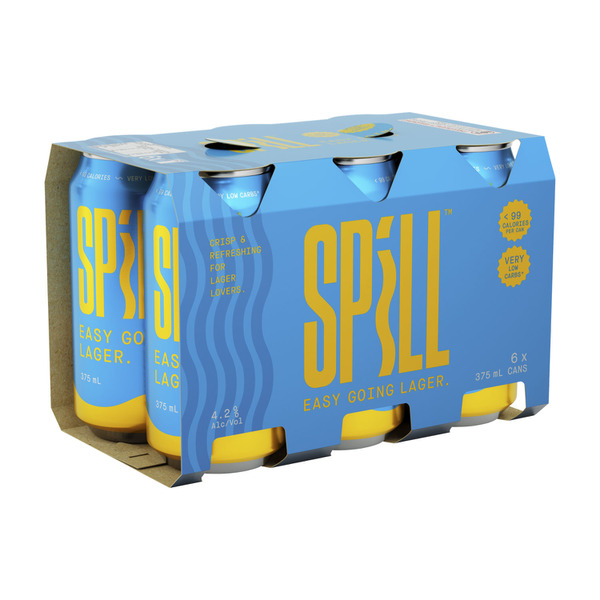 Spill Easy Going Lager Can 375mL | 4 Pack