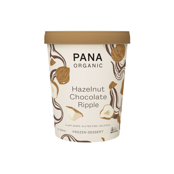 Calories in Pana Organic Frozen Dessert Hazelnut Chocolate Ripple