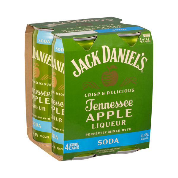 Buy Jack Daniels Apple Soda Can Ml Pack Coles