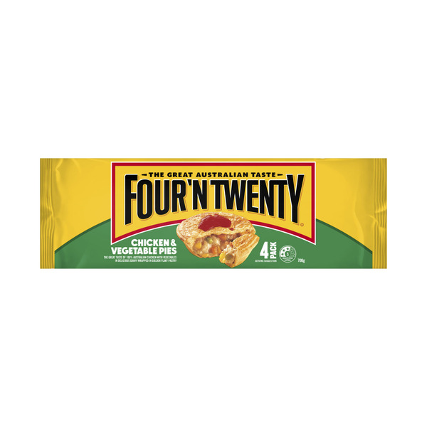 Four'N Twenty Frozen Chicken & Vegetable Pies 4 pack