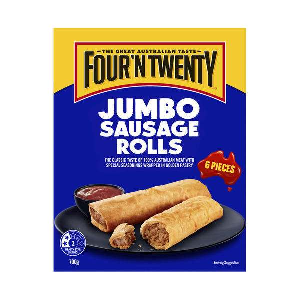 Four'N Twenty Frozen Jumbo Sausage Rolls 6 Pieces