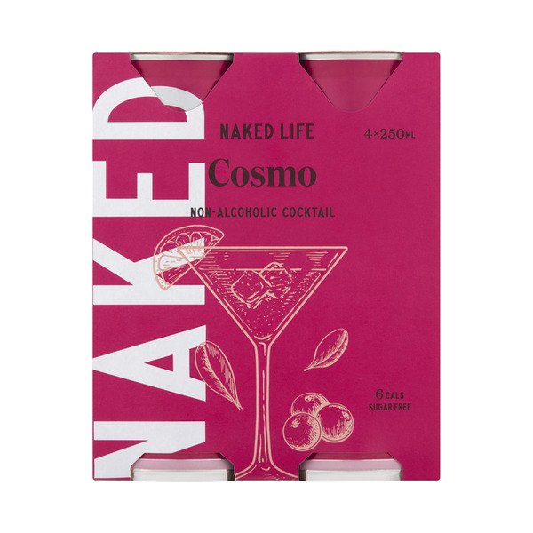 Naked Life Non Alcoholic Cocktail Cosmo 4x250mL | 4 pack