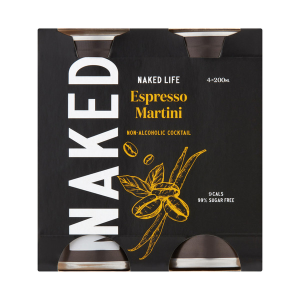 Naked Life Non Alcoholic Cocktail Espresso Martini 4x200mL | 4 pack