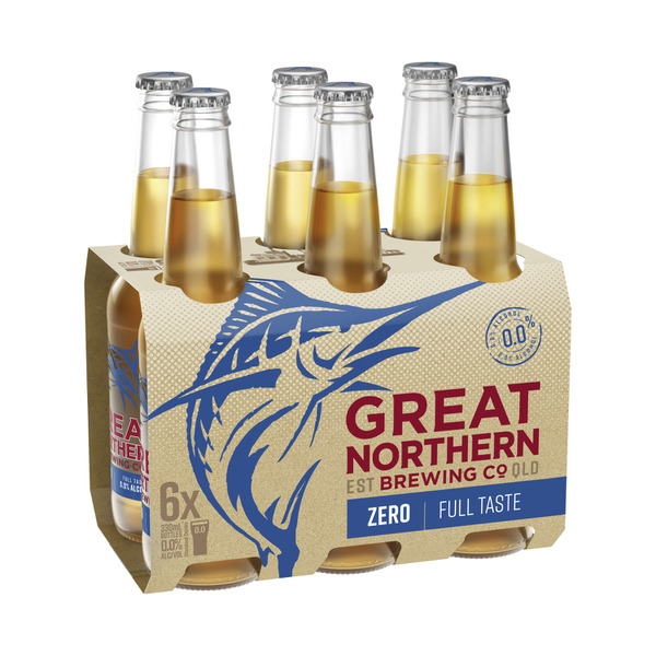 Great Northern Zero Bottles 6x330mL | 6 pack