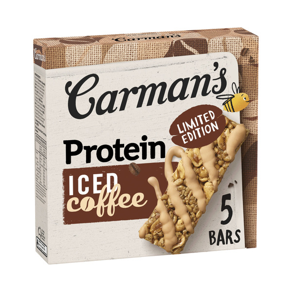 Carman's Iced Coffee Protein Bars 5 Pack