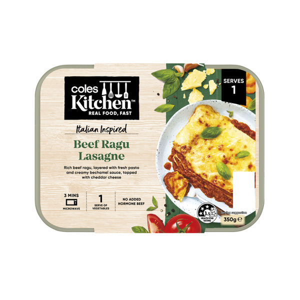 Buy Coles Kitchen Beef Ragu Lasagne 350g | Coles