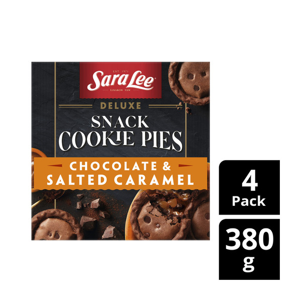 Sara Lee Cookie Pies Dble Choc & Slt Cara 4pk