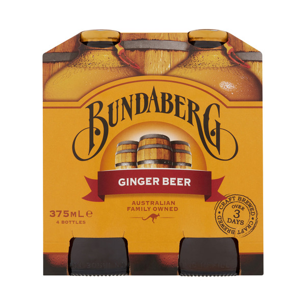 Calories in Bundaberg Brewed Drink Ginger Beer 4x375mL