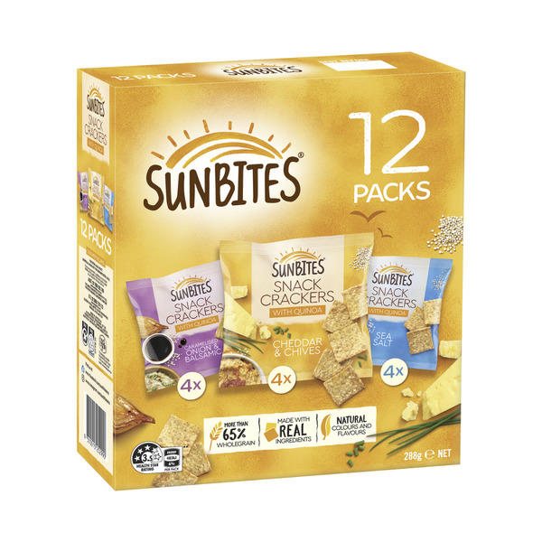 Sunbites Multipack Crackers Mix 12 Pack | 288g