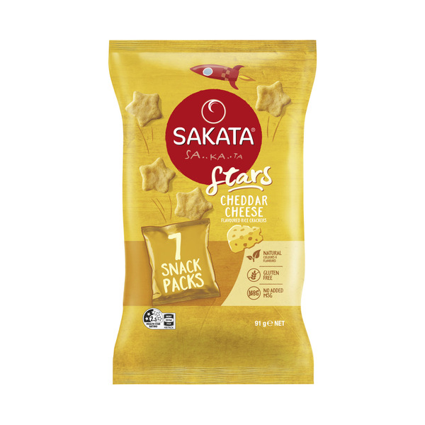 Sakata Multipack Stars Crackers Cheese 7 Pack | 91g